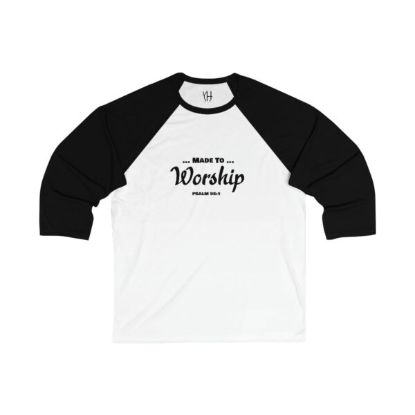 Made To Worship  34 Sleeve Baseball Tee